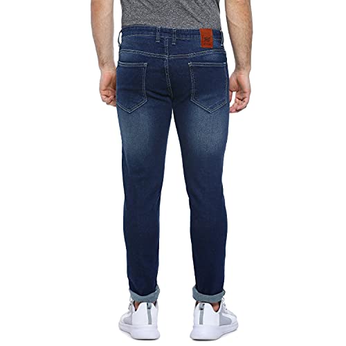 Image of Campus Sutra Men's Slim Jeans (AMZ22JN SHDKTP M PLN DBU AZ Dark Blue 34)