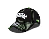 NFL Seattle Seahawks Crux Line Neo 39Thirty Stretch Fit Cap, Black, Medium/Large