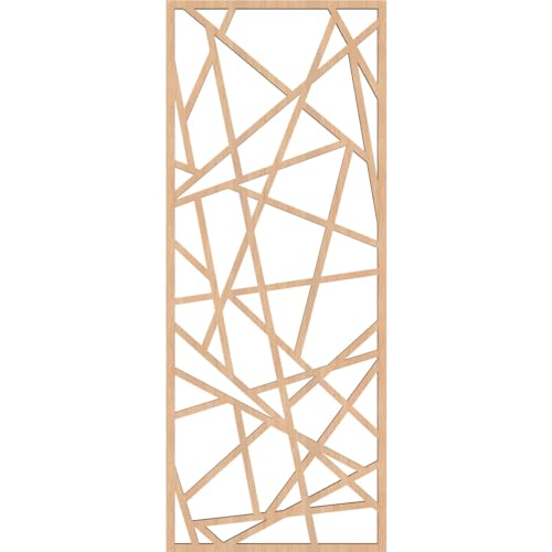 Image of Conway Decorative Pierced Fretwork Wood Wall Panels, 9 3 /8 inchW x 24 3 /8 inchH x 1 /4 inchT, Hickory