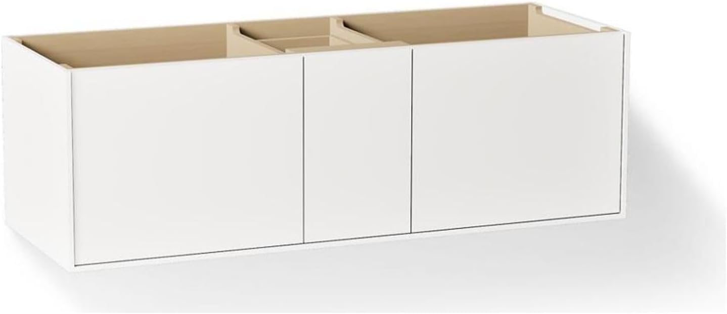 Kohler K-99548-1WA 60-Inch Jute Bathroo m Vanity in Linen White, Solid Wood