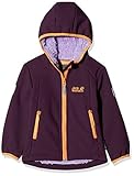 softshelljacke jack wolfskin kinder 116 sehr atmungsaktiv Jack Wolfskin Mädchen KISSEKATT Jacket Girls Softshelljacke, aubergine, 140