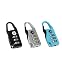 [3 PCS SET], 3 Dial Combination Luggage Metal Lock in 3 Colors with Bonus Free Travel Bag (Blue, Black, Silver)