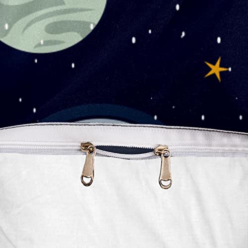 Parure de lit Space Ship Stars Planets housse de couette avec 2 taies - 7