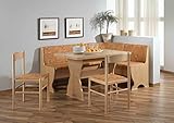 Beauty.Scouts Eckbankgruppe Tamme Wangentisch 110x70x75cm 2xStühle Buche massiv Truheneckbank 159x119x79cm VAR.aufbaubar naturfarbig Essgruppe Eckbank Essgarnitur
