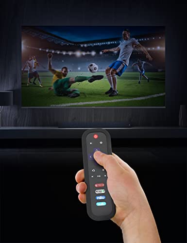 Tcl Roku Rc280 Remote Case Sikai Silicone Shockproof Protective Cover For Roku 3600R / Tcl Roku Rc280 Tv Remote [Rohs Tested Material] Skin-Friendly Anti-Lost With Remote Loop (Black) #TOP5