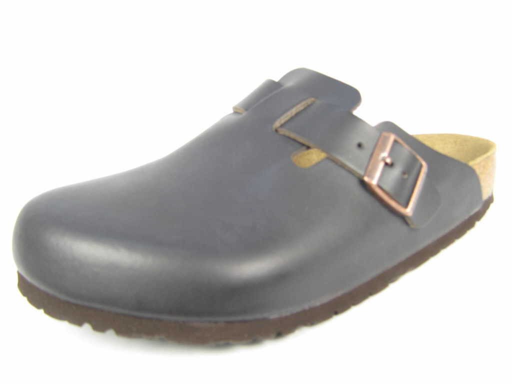 Birkenstock Original Boston Leather Regular Width Soft-Footbed, Brown L11 M9 42,0