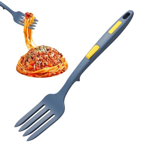 Forchetta da cucina in silicone, forchetta da cucina, grande forchetta antiscivolo, utensili da cucina per alimenti per ristoranti, forchette da cucina portatili per casa e cucina