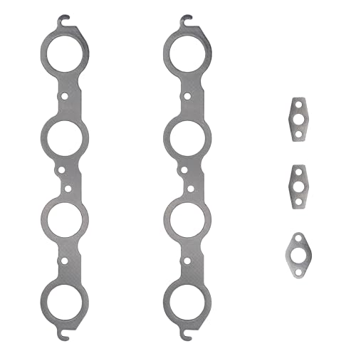Image of MS 92467 Exhaust Manifold Gasket Set for 1997-2015 Chevy GM LS 4.8L 6.0L GMC Chevrolet Silverado 1500 5.3L