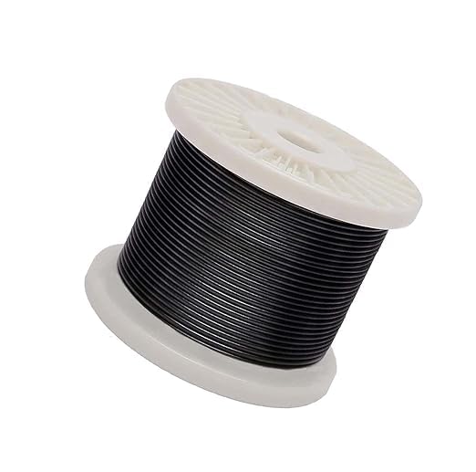 BLOXN Heavy-Duty Gym Machine Cable Wire – 6mm PVC Coated Steel Rope – High Tensile Strength Fitness Equipment Replacement Cord – Black – Durable and Flexible