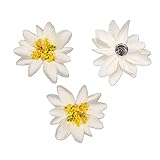 Inhalt: 5 Stück Alpenflüstern Trachten Haar-Curlies Edelweiss Stoffblüten 3-er Set Creme-weiß ADV114