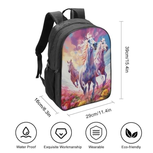 Cartable imperméable léger motif cheval pour préserver le dos de votre enfant