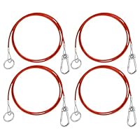 Bremsseil Fangseil 1 Meter, 4 Stück Sicherungsseil Anhänger, Sicherungsseil Anhängersicherung, Abreißseil Anhänger, Abreißseil Abreisseil, für Alle Gängigen Gebremsten Anhänger