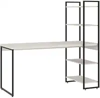 Compace Desing, Escrivaninha com Estante Alta 4 Prateleiras 1,50m Dynamica