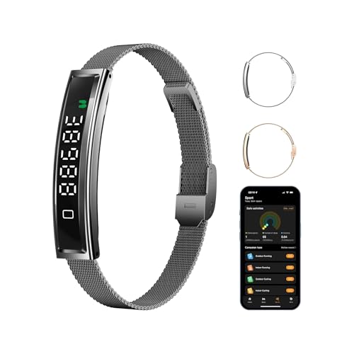 Relojes inteligentes para mujeres y hombres, reloj de fitness y seguimiento de sueño, monitor de frecuencia cardíaca, pantalla siempre encendida, monitor de fitness, frecuencia cardíaca, presión