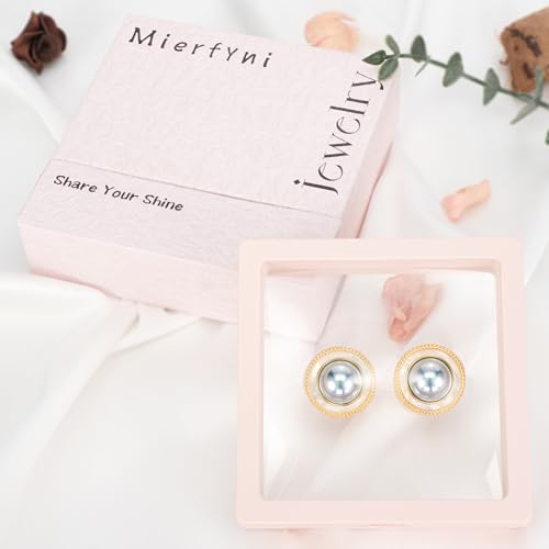 Big Pearl Stud Earrings for Women Faux Gold Large Pearl Earrings Studs4