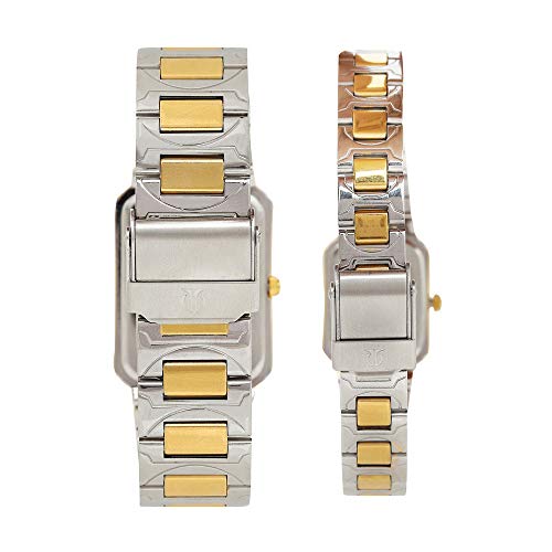 Titan Quartz Analog with Date White Dial Stainless Steel Strap Watch for Couple-NS19552955BM01P - Image 2