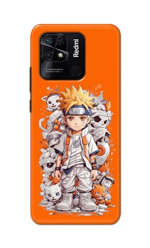 Image of PRINTFIDAA Printed Hard Back Cover Case for Redmi 10 | Redmi 10 Power Back Cover (Famous Anime Cartoon Character) -112