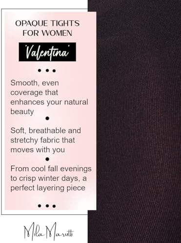 Image of Mila Marutti Opaque Tights for Women | Soft Stockings Pantyhoseier | - Made in EU