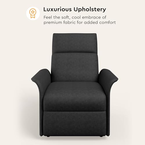 Image of Interio by Godrej Elbe Motorised 1-Seater Fabric Recliner Sofa