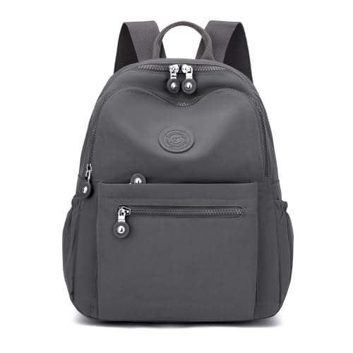 Image of Tanweibago Mini Nylon Women Backpacks,11L Small Ladies backpacks Casual Lightweight Women Shopping Travel Daypack (Neutral Gray)