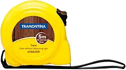 Tramontina 43166305, Trena com Fita de Aço 5 Metros, Amarelo