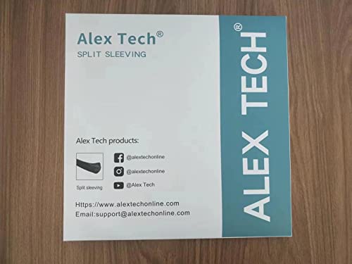 Alex Tech 10Ft - 3/4 Inch Cord Protector Wire Loom Tubing Cable Sleeve Split Sleeving For Usb Cable Power Cord Audio Video Cable – Protect Cat From Chewing Cords - Black #TOP7