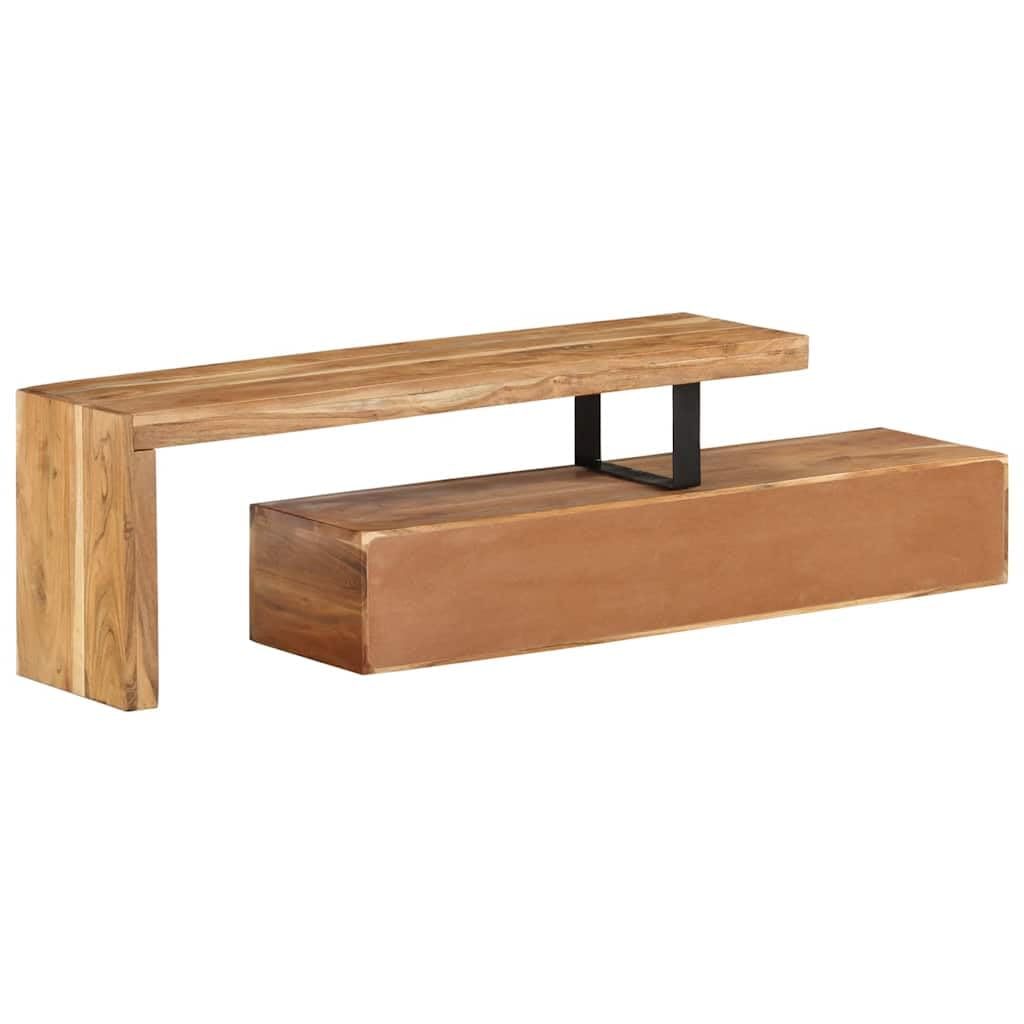 vidaXL TV Schrank, Fernsehschrank mit viel Stauraum, Lowboard für Wohnzimmer Fernseher, HiFi Schrank TV Möbel Fernsehtisch, Massivholz Akazie