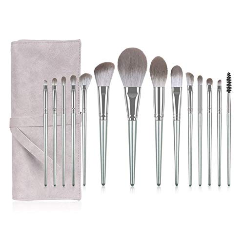 14pcs Makeup Brushes,Professional Makeup Brush Set Foundation Powder Brushes Eye Shadows Makeup Brushes(silver)