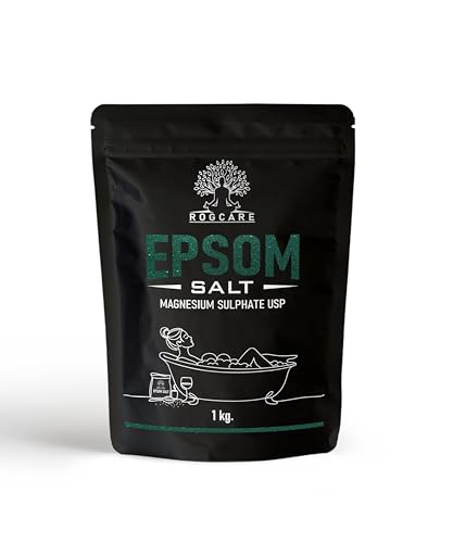 Image of Epsom Salt 1 Kg for Bath | Pure Magnesium Sulfate Crystals | Relaxing Muscle Soak, Stress Relief, Detox Bath Salt for Body, Foot Soak & Spa | Natural Bath Salt for Skin Care