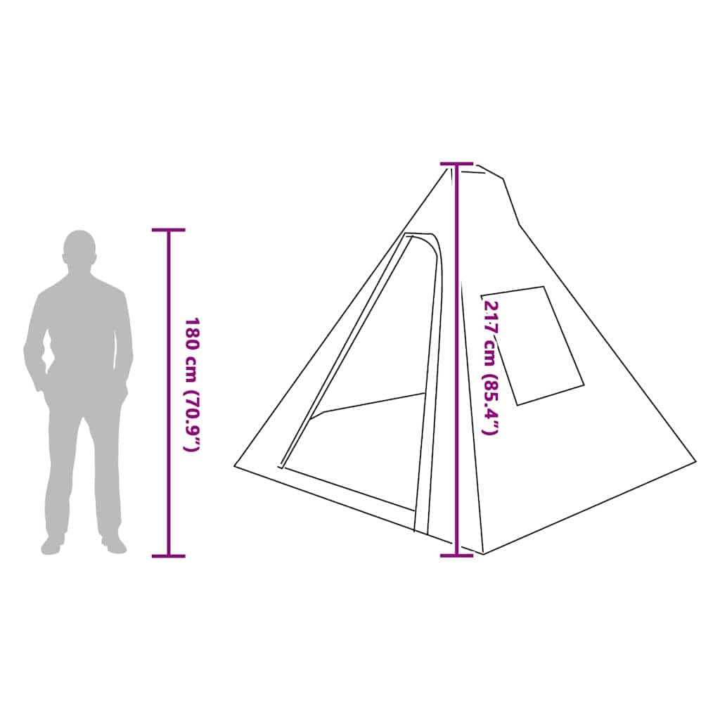 Namiot Tipi z dachem i schowkiem, zielony, z taft x x, wodoszczelny, wiatroszczelny, z portem elektrycznym, hakiem, łącznie z stelażem i śledziami, idealny na kemping, do aktywności na świeżym