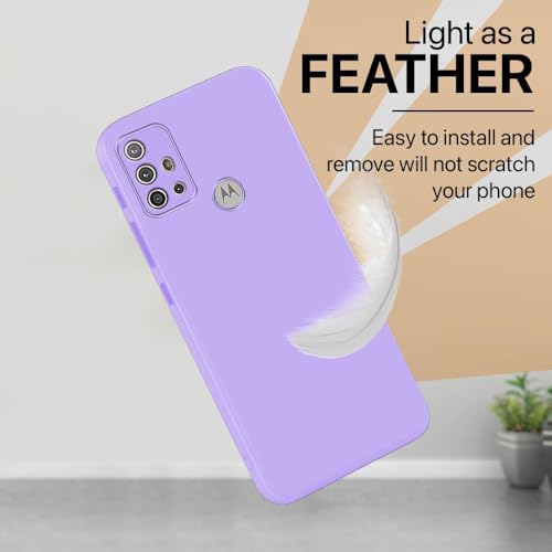 Image of Back Cover for Motorola Moto G60 4G / G40 Fusion 4G | Full Camera Protection | Premium Liquid Silicon Case | Flexible Bumper Case for Motorola Moto G60 4G / G40 Fusion 4G (Purple)