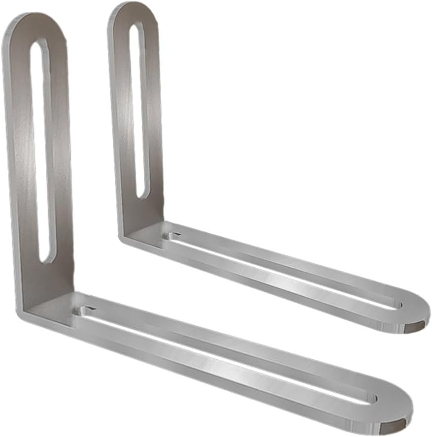 Stainless Steel L Bracket for Structural Integrity at Right Angle Joints in Desk, Shelf and Cabinet Assembly (B)