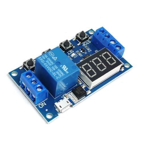 Minuterie LED numérique pour gestion d'éclairage et cycles de domotique, Micro relais 10 Pcs