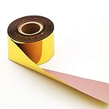 YVOKERN 4cm Gold Foil Paper Heat Transfer Film 1.5inch*400ft for Leather Hot foil Stamping Work,PVC and Paper Craft Embossing Bronzing