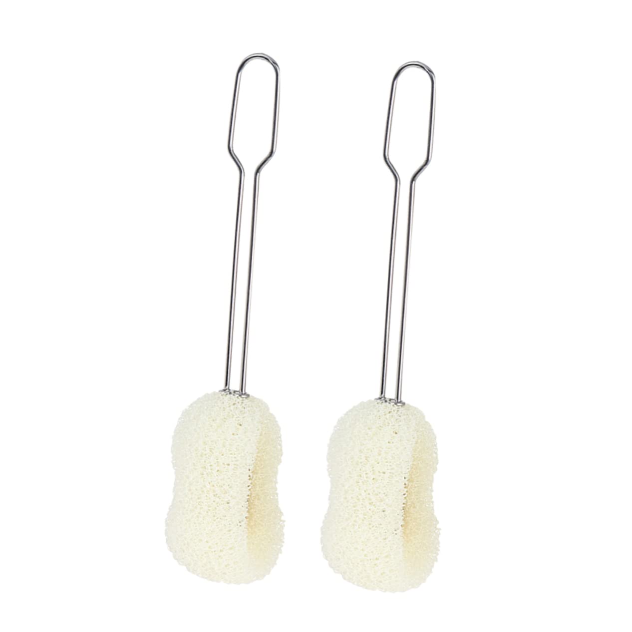 BEBEMOKO 2sets Long Handle Bottle Brush Sponge Bottle Cleaning Sponge Scrubber for Multiple Uses 2pcs*2