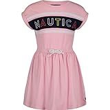 Nautica Vestido de Manga Corta con Cintura Ajustada Vestido Informal para Niñas, 6X
