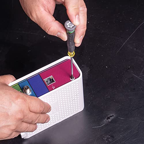 Image of Klein Tools 6323 Mini Precision Screwdriver, T10H TORX Tamperproof Tool with Cushion-Grip Handle and Color Coded Rings, 3-Inch Shank