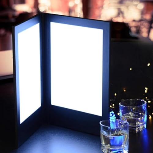 Livre de menu à LED lisible dans le noir pour tables de restaurant - 4