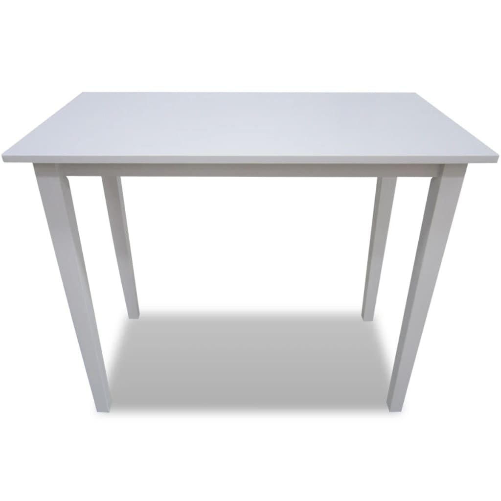 Table de bar en bois blanc pour des repas conviviaux en cuisine compacte