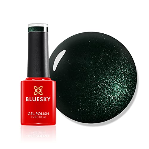 Bluesky Gel Nail Polish, Forest Green, Mini, 80574, Green, Pine, Dark, Long Lasting, Chip Resistant, 5 ml Requires Drying Under UV LED Lamp