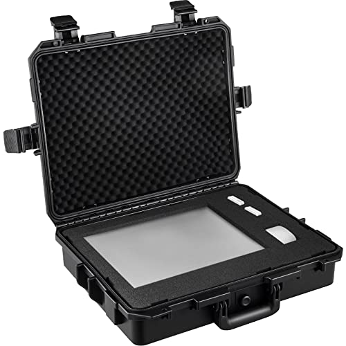 VEVOR Waterproof Hard Case, 19 x 14 x 5 Inches, with Customizable Foam, Portable Protective Hard Camera Case, Shockproof for Laptop, Pistol, Camera, and More, Black