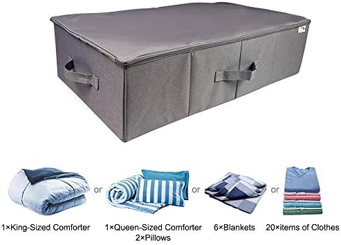 Zen Caddy Underbed Storage Bags. Large, versatile, foldable storage boxes for clothes, bedding, toys etc. Fabric, reinforced with plastic boards for attractive under bed storage containers.