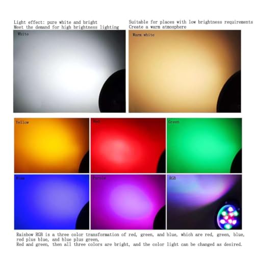 Foco LED para árboles luces de exterior para paisajes jardín blanco 72W resistente agua 6