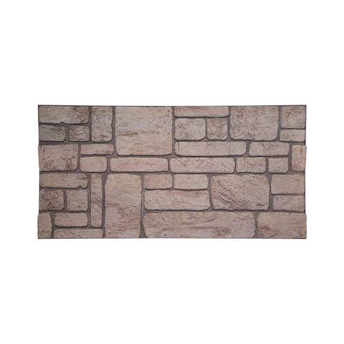 IZODEKOR Paneles imitacion ladrillo-Revestimiento de paredes, paneles de poliestireno para salón, cocina, dormitorio y Teras, paneles decorativos 3d para uso interiores y exterior| Huellas antiguas