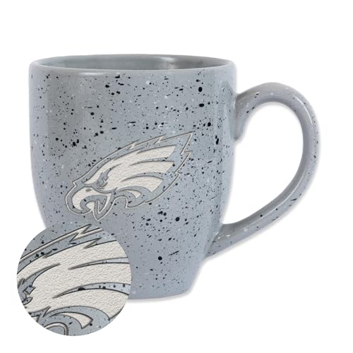 Image of Rico Industries NFL Football 16 oz Team Color Laser Engraved Speckled Ceramic Coffee Mug