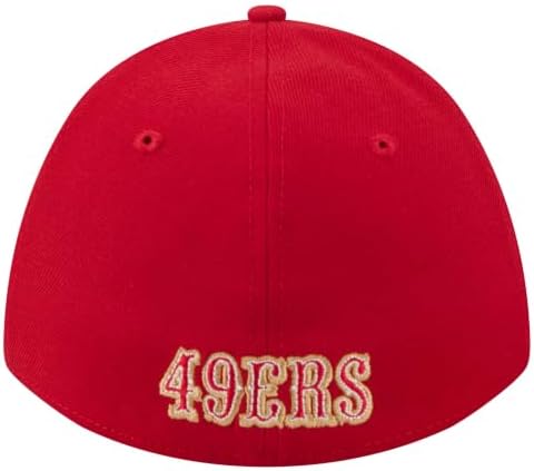 New Era Men's Scarlet San Francisco 49ers 39THIRTY M-Crown A-Frame Stretch Hat — view 3