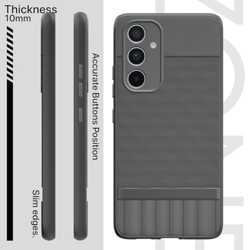 Image of Outlouders Back Cover for Samsung Galaxy A35 5G | Full Camera Protection | TPU Soft Flexible Shockproof Bumper Case (Grey)