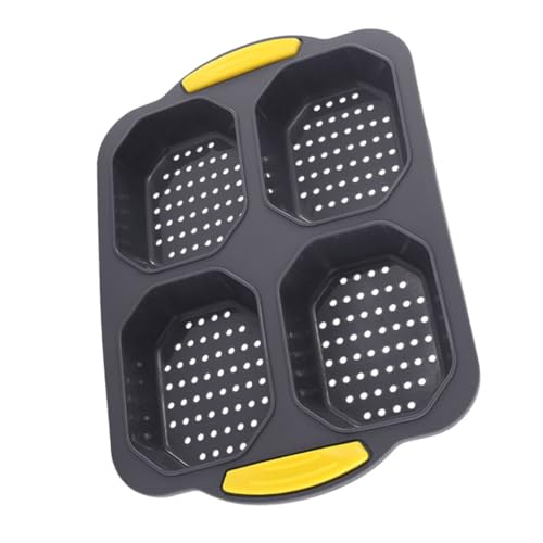 Cabilock Silicone Bread Mold Decorative Baking Pan Multi-Function French Bread Molds Non-Stick Hamburger Bun Pan