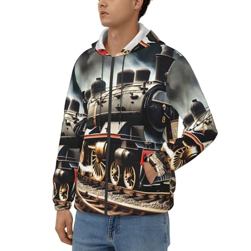 Sweat à capuche homme locomotive : finitions soignées trois saisons