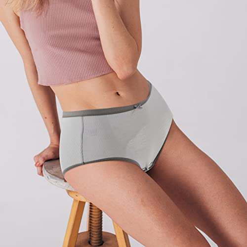 DOITOOL 2 Pcs Mulheres Menstrual Pessoal Calcinha Cintura Médio Fluxo Pesado Pós- Parto Underparas L
